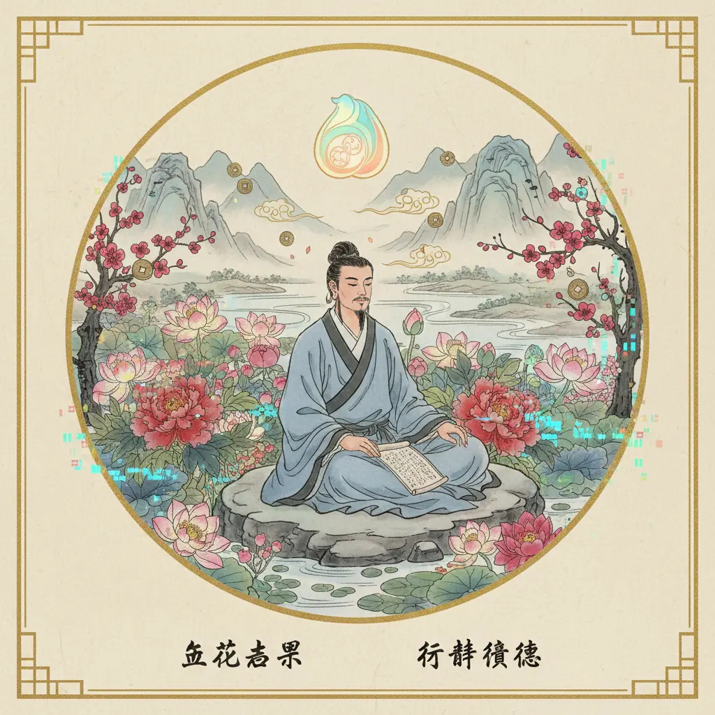 行善積德 - 坐花志果