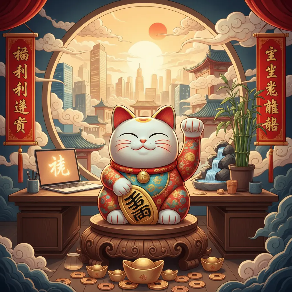 辦公室風水 - 招財貓
