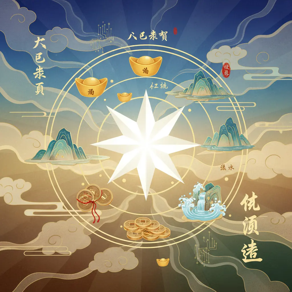 風水擺設 - 八白星