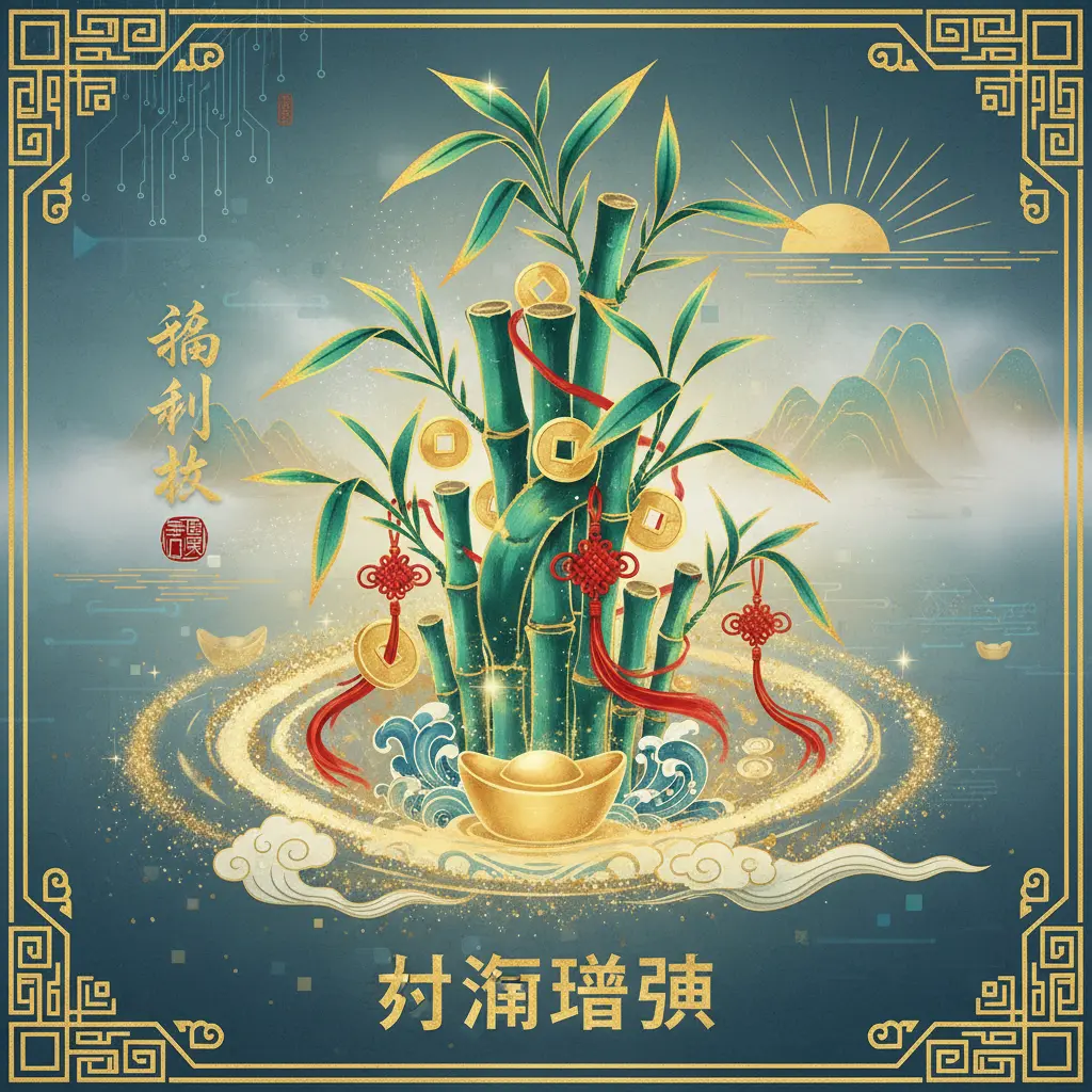 財運增強 - 招財竹